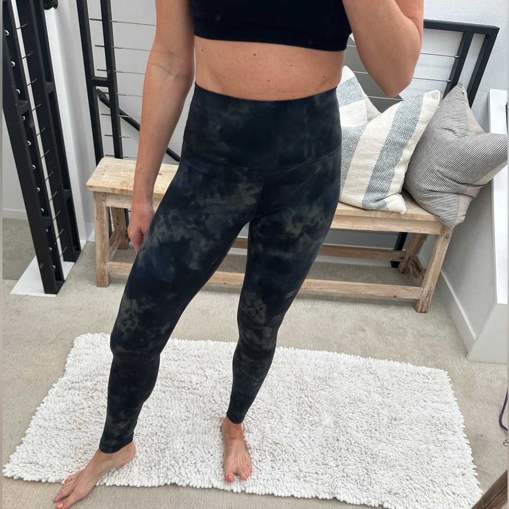 lululemon athletica Black Tie-Dye Leggings